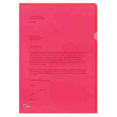 Office Depot Cut Flush Folder A4 Red Polypropylene 120 Microns Pack of 100
