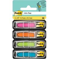 Post-it Index Flags Assorted Plain Special format 4 Packs of 24 Strips