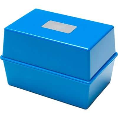 Card Index Box CP011VKBLU 250 Cards Blue 15.2 x 11.4 x 11.2 cm