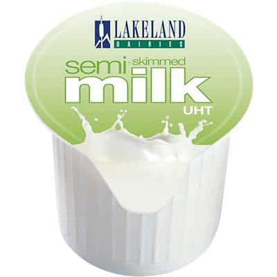 Lakeland DAIRIES Semi-Skimmed Milk Pots No Refrigeration Required 12ml Pack of 120