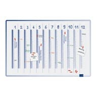 Legamaster Accents Annual Planner Magnetic 90 (W) x 60 (H) cm Lacquered Steel White