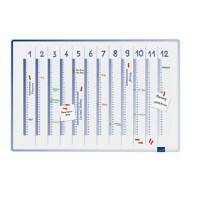 Legamaster Accents Annual Planner Magnetic 90 (W) x 60 (H) cm Lacquered Steel White