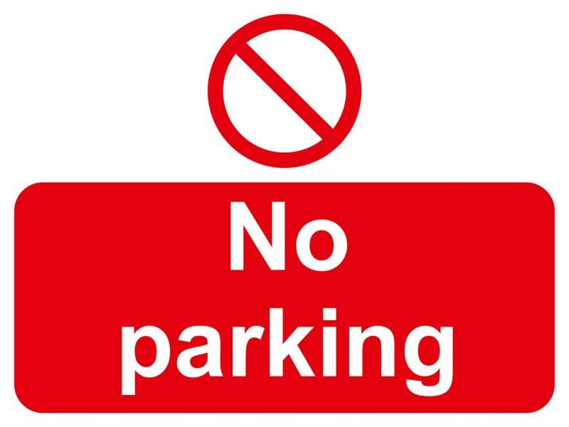Warning Sign No Parking Wall Mounted PVC (Polyvinyl Chloride) 40 x 30 cm