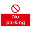 Prohibition Sign No Parking PVC 40 x 30 cm