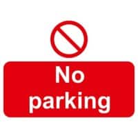 Prohibition Sign No Parking PVC 40 x 30 cm