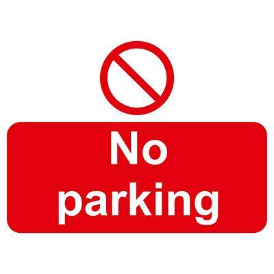 Prohibition Sign No Parking PVC 40 x 30 cm