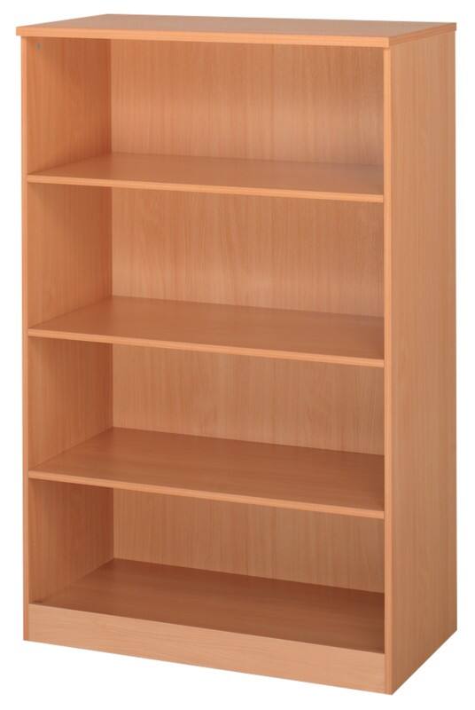 Dams International MFC (Melamine Faced Chipboard) Bookcase 3 Shelves 1,020 x 550 x 1,600 mm Brown Beech