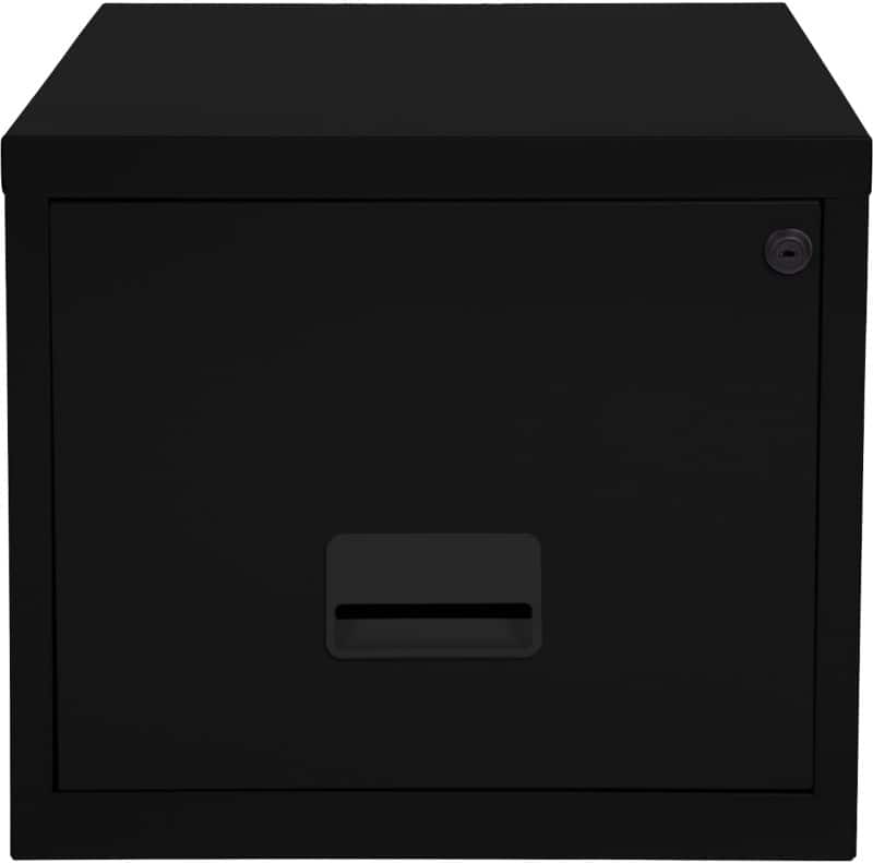 Pierre Henry Maxi Steel Filing Cabinet with 1 Lockable Drawer 400 x 400 x 360 mm Black