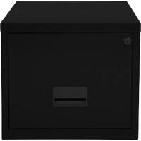 Pierre Henry Steel Filing Cabinet with 1 Lockable Drawer 400 x 400 x 360 mm Black