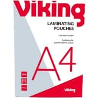 Viking Laminating Pouch A4 Glossy 125 microns (2 x 125) Transparent Pack of 100