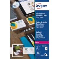 Avery C32016-25 Business Cards 85 x 54 mm 220 gsm White Pack of 250