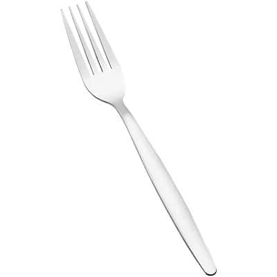 Plain Table Fork Stainless Steel 20cm Silver Pack of 12