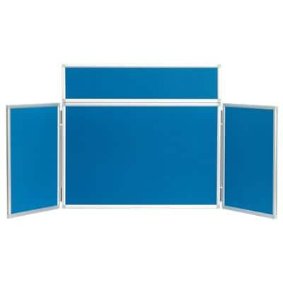 Freestanding Tabletop Display Stand Nyloop Fabric Lightweight 923 x 223mm Blue