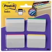 Post-it Index Strong Filing Tabs 50.8 x 38.1 mm Assorted 6 x 4 Pack