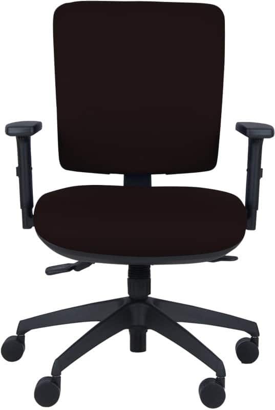 Energi-24 Office Chair Synchro Tilt Fabric Height-Adjustable Armrest Height-Adjustable Seat Black 150 kg Intensive