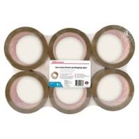 Office Depot industrial Low Noise Packaging Tape 48 mm x 66 m Brown Pack of 6