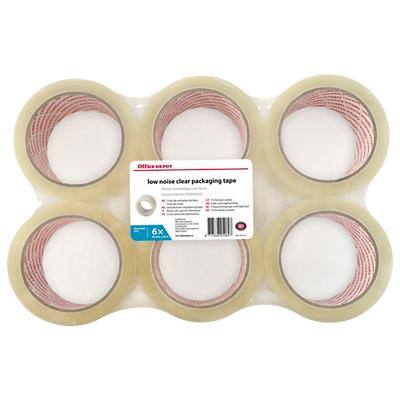 Office Depot Packaging Tape 48 mm x 66 m Transparent Pack of 6