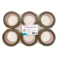 Office Depot Packaging Tape Brown 48 mm (W) x 100 m (L) Biaxially-Oriented Polypropylene Low Noise Pack of 6