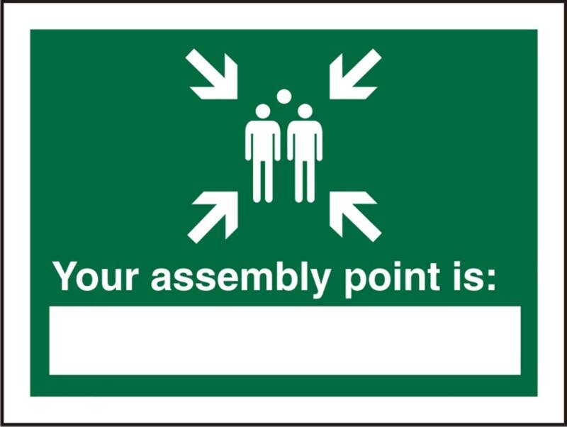 Sign Assembly Point Wall Mounted PVC (Polyvinyl Chloride) 15 x 20 cm