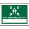 Sign Assembly Point PVC 15 x 20 cm