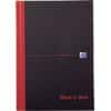 OXFORD Notebook Black n' Red A5 Ruled Casebound Cardboard Hardback Black, Red 192 Pages