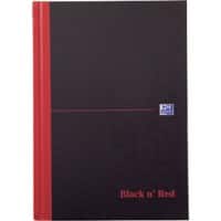 OXFORD Black n' Red A5 Casebound Hardback Notebook Ruled 192 Pages