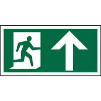Fire Exit Up Sign PVC 30 x 15 cm