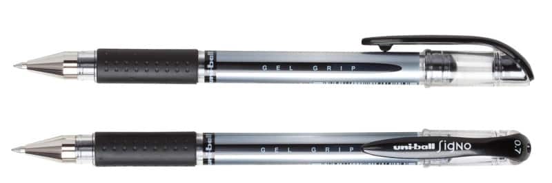 Uni-Ball Signo UM-151S Rollerball Pen Grip Medium 0.4 mm Black Pack of 12