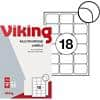 Viking Multipurpose Labels Self Adhesive 63.5 x 46.6 mm White 100 Sheets of 18 Labels