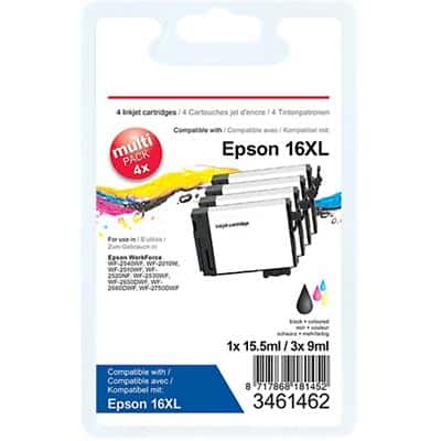 Office Depot Compatible Epson 16XL Ink Cartridge C13T16364012 Black, Cyan, Magenta, Yellow Pack of 4 Multipack