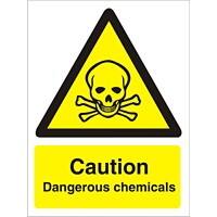 Warning Sign Dangerous chemicals Vinyl 20 x 15 cm