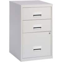 Pierre Henry Filing Cabinet with 3 Drawers Combi 400 x 400 x 660mm Grey
