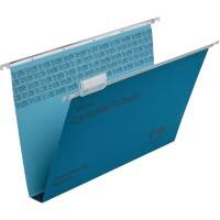 Rexel Crystalfile Classic Vertical Suspension File 70625 Foolscap U Base 30 mm 230 gsm Blue 46% Recycled Manilla Pack of 50