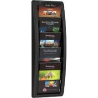 Paperflow A5 Literature Display Wall Mounted Black 4063.01 22.7 x 9.5 x 65 cm