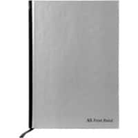 Pukka Pad Notebook Silver A5 Ruled Casebound Cardboard Hardback Silver 192 Pages 96 Sheets