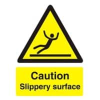 Warning Sign Slippery Surface Plastic 20 x 15 cm