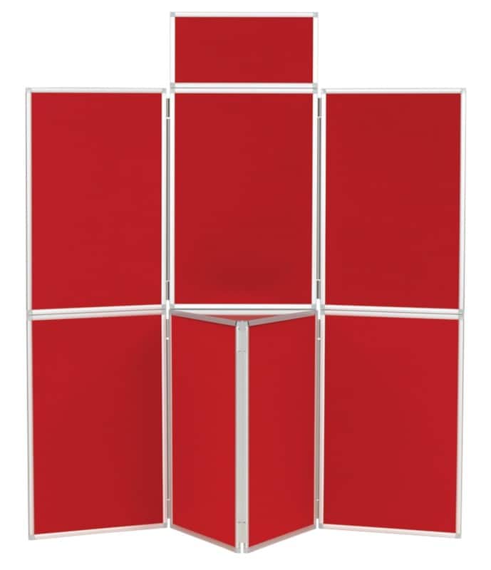 Display Stand 7 Nyloop Fabric 619 (W) x 316 (H) mm Red Foldaway