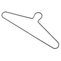 LINK51 Captive Coat Hanger Grey