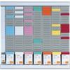 Nobo Wall Mountable T-Card Planning Kit Midi 48 x 48cm Silver