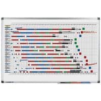 Legamaster Premium Annual Planner Magnetic 90 (W) x 60 (H) cm Lacquered Steel, Plastic Silver
