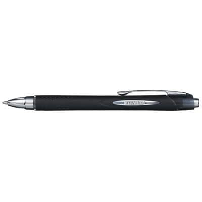 Uni-Ball Jetstream SXN-210 Retractable Rollerball Pen Grip Medium 0.45 mm Black Pack of 12