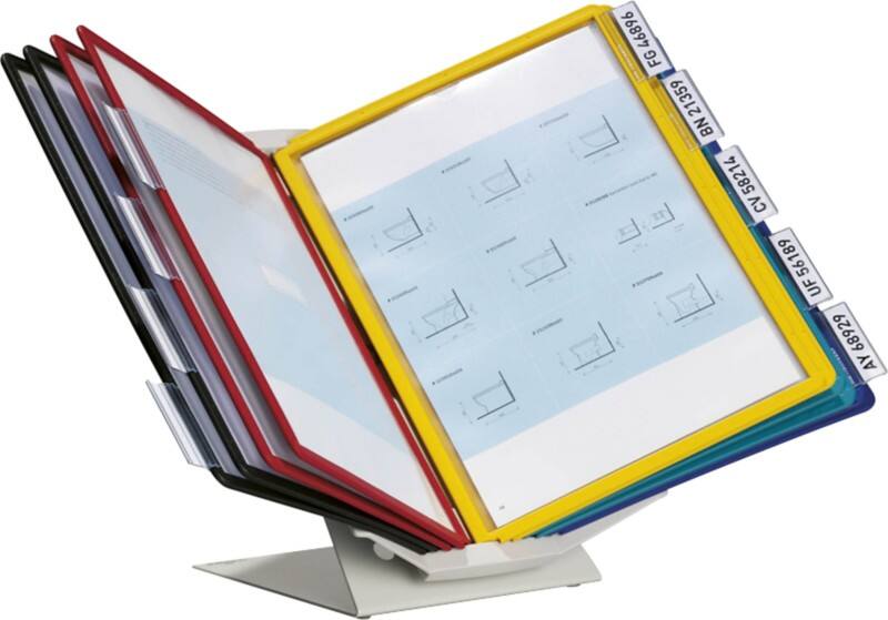 DURABLE Vario Display Panel System 10 Panels A4 Desk Mounted, Wall Mounted Plastic, Steel Silver