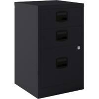 Bisley Filing Cabinet with 3 Lockable Drawers PFA3 413 x 400 x 672 mm Black