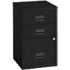 Pierre Henry Steel Filing Cabinet with 3 Lockable Drawers COMBI 400 x 400 x 660 mm Black