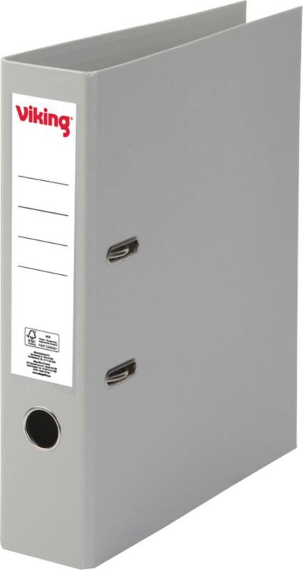 Viking Wide Lever Arch File A4 75 mm Grey 2 Rings Plastic Matt Portrait