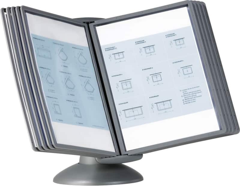DURABLE Sherpa Display Panel System 10 Panels A4 Desk Mounted Plastic Silver