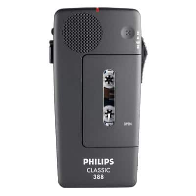 Philips Voice Recorder with Cassette Pocket Memo LFH388 Black