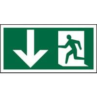 Fire Exit Sign Fire Exit Down PVC 30 x 15 cm