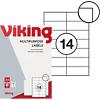 Viking Multipurpose Labels Self Adhesive 105 x 42.3 mm White 100 Sheets of 14 Labels
