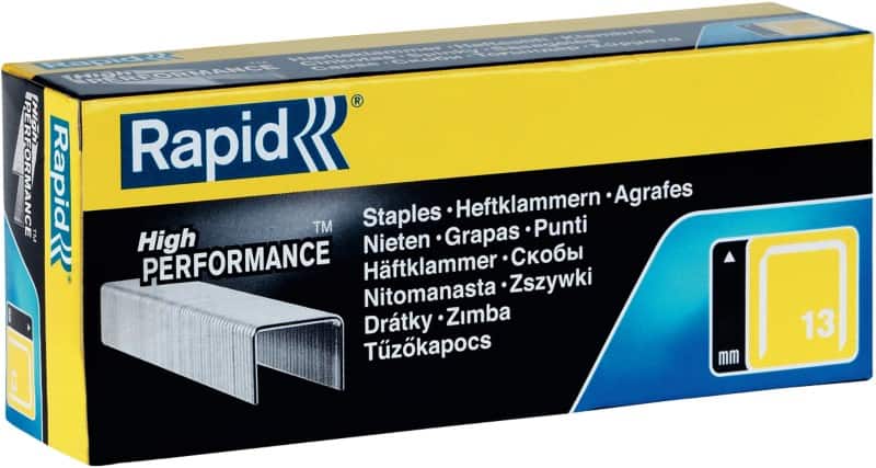 Rapid Strong 13/6 Staples 11830700 Galvanised Steel Silver Pack of 5000